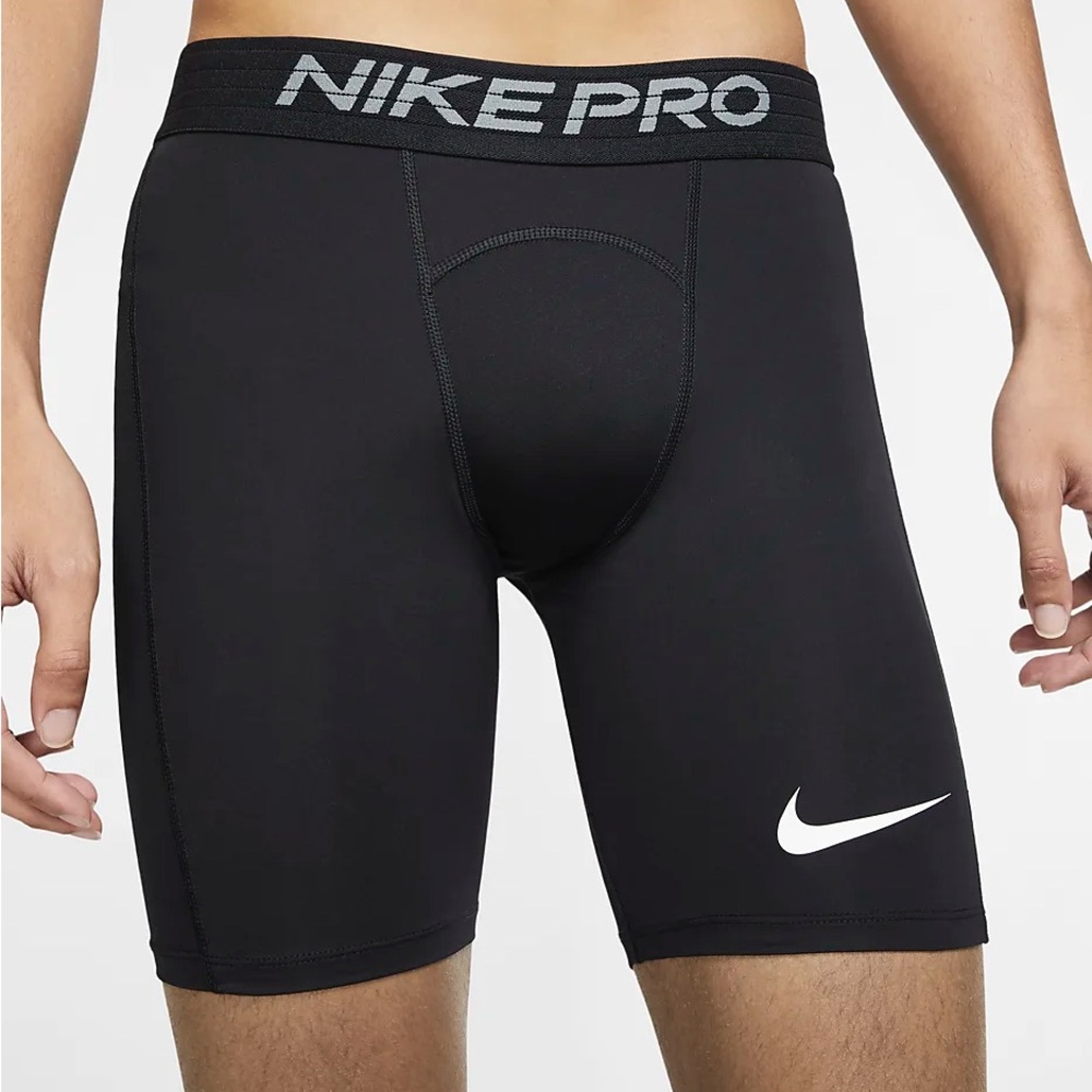 Nike Pro Dri-Fit Tight fit XS size compression shorts in black with a white logo
